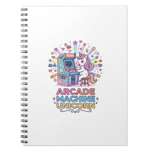 Carnet Machine de jeux vidéo licorne Art POD Licorne Impr