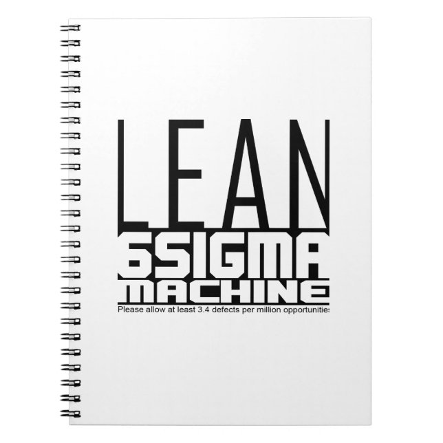 Carnet Machine Lean Six Sigma (Devant)