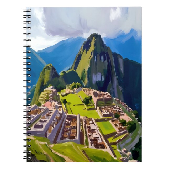 Carnet Machu Picchu Pérou Peinture Art de Voyage (Devant)