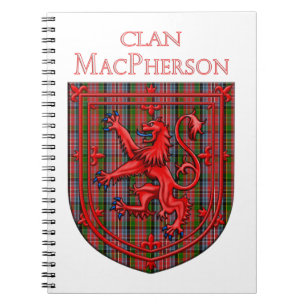 Carnet MacPherson Tartan Scottish Plaid Lion Rampant