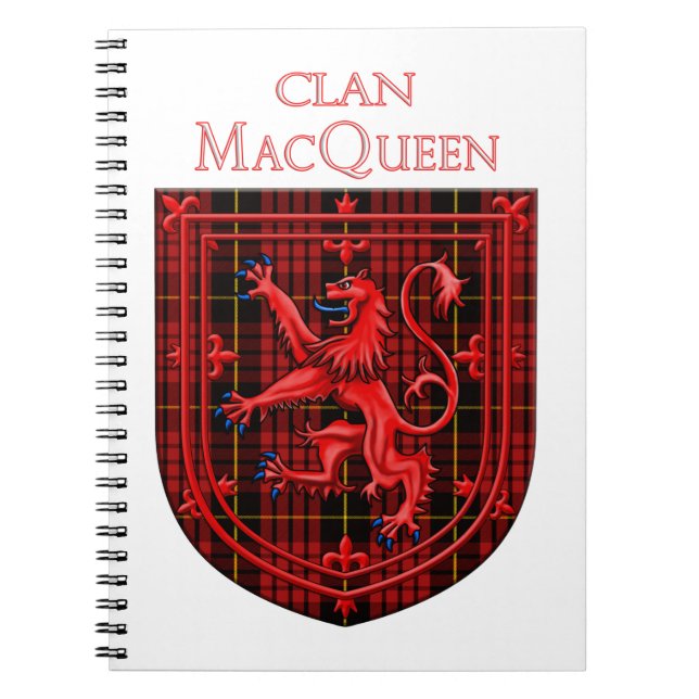 Carnet MacQueen Tartan Scottish Plaid Lion Rampant (Devant)