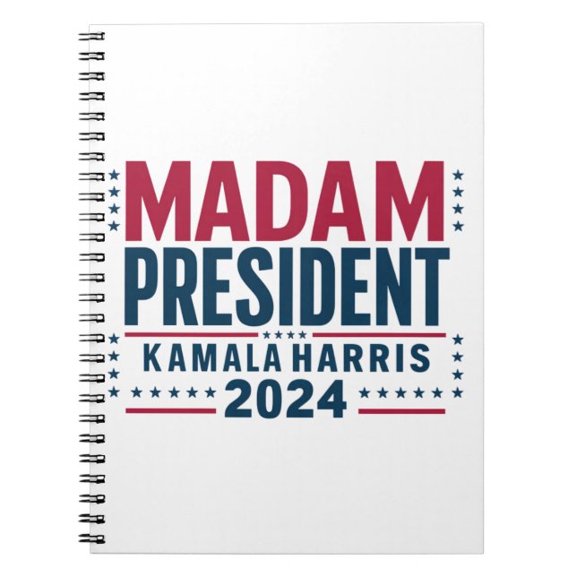 Carnet Madame la Présidente Kamala Harris 2024 Vote Democ (Devant)