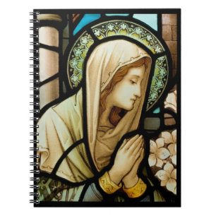 Carnet Madonna dans la prière Vitrail