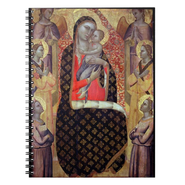 Carnet Madonna et enfant couronnés avec six anges (Devant)