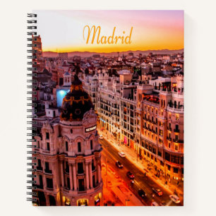 Carnet Madrid Espagne Capitol City Skyline