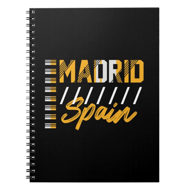 Carnet Madrid Espagne Typographie Urbaine Moderne Design (Devant)