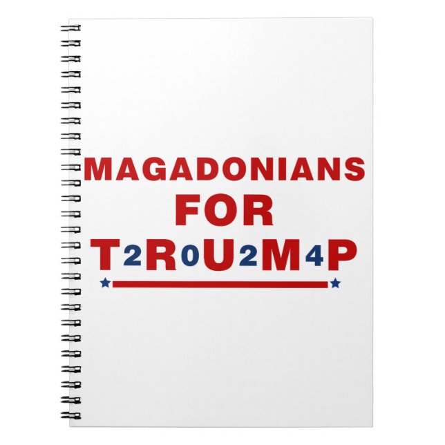 Carnet Magadoniens pour Trump 2024 Red Blue Star (Devant)