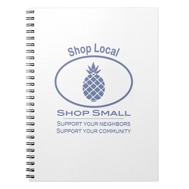 Carnet Magasiner local, Acheter Petite ananas bleu (Devant)