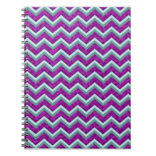 Carnet Magenta Foil et Turquoise ZigZag Motif