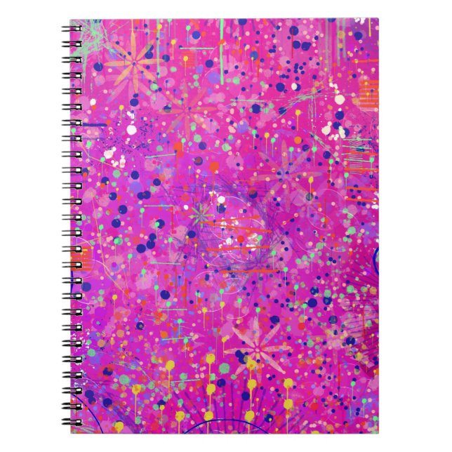 Carnet Magenta Jubilee Abstract Print  (Devant)