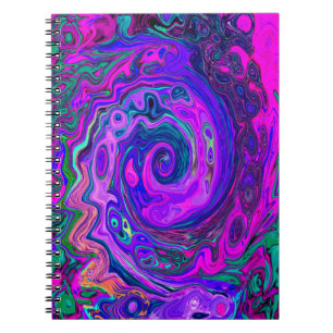 Carnet Magenta super rétro Abstrait et spirale violette