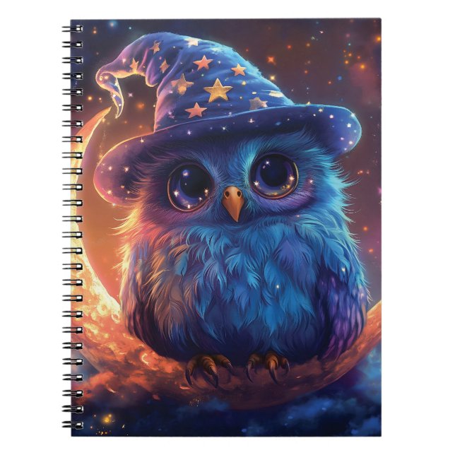 Carnet Magic Owl Wizard on the Moon : Magical Imaginaire  (Devant)