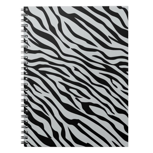 Carnet Magic Zebra Stripes Click to Customize Grey Color (Devant)