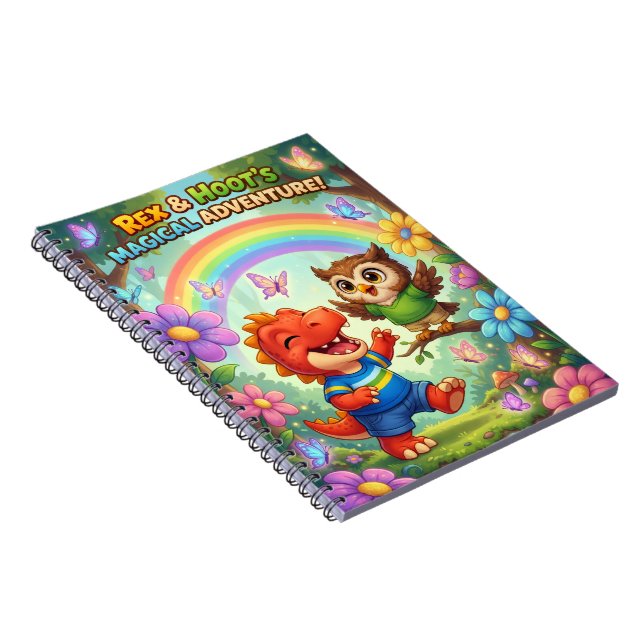 Carnet Magical adventure whimsical rainbow kids spiral (Côté Droit)