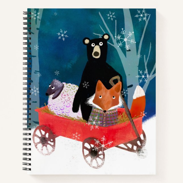 Carnet Magical Winter Animal Friends Sketch Notebook (Devant)