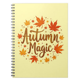 Carnet Magie d'Automne Feuilles d'Automne Typographie Sai
