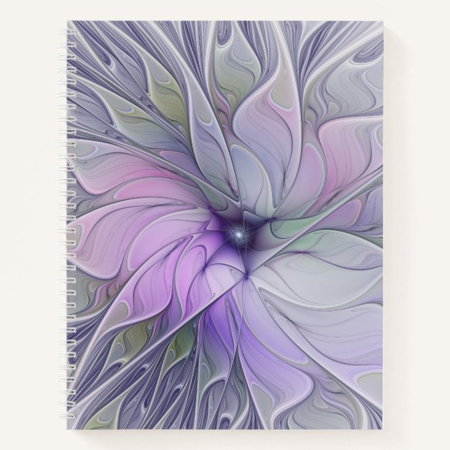 Carnet Magnifique beauté moderne abstraite fleur d'art fr (Devant)