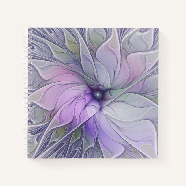 Carnet Magnifique beauté moderne abstraite fleur d'art fr (Devant)