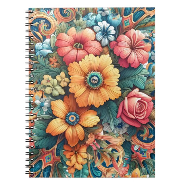 Carnet Magnifique Bouquet de Fleurs (Devant)