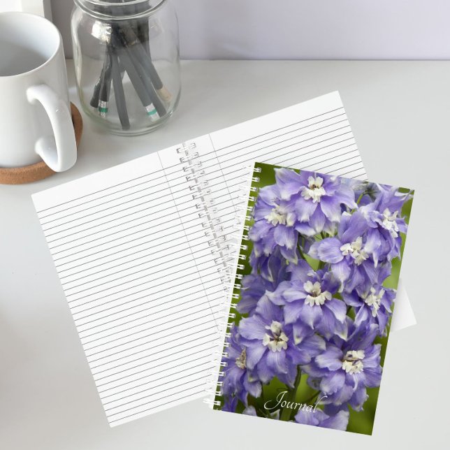 Carnet Magnifique Delphinium Floral Pourpre (In Situ)