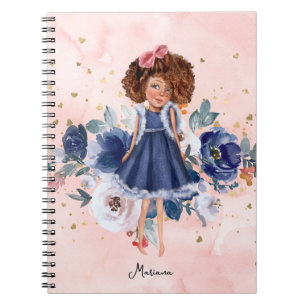 Carnet Magnifique Floral Gold Parties scintillant Girl Da