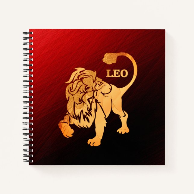 Carnet Magnifique Lion Rouge Zodiaque (Devant)