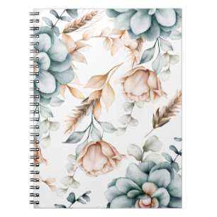 Carnet Magnifique motif floral sans couture avec vintage