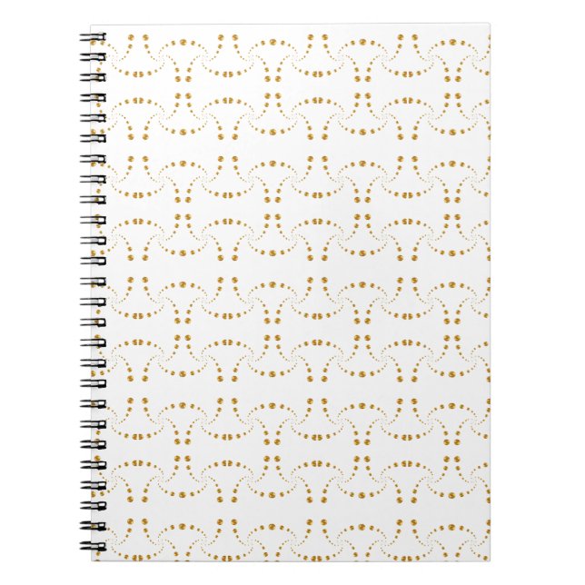 Carnet Magnifique motif géométrique doré (Devant)
