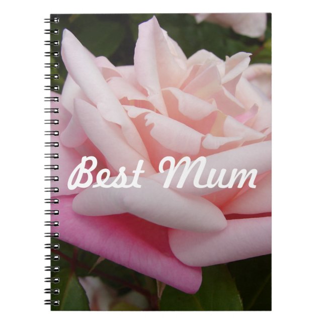 Carnet Magnifique rose rose Design de fleur de maman (Devant)
