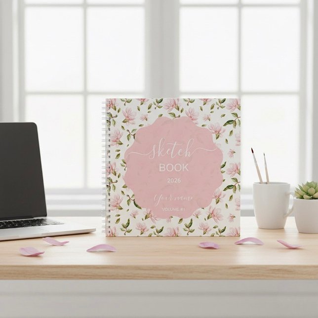 Carnet Magnolia rose (Créateur téléchargé)