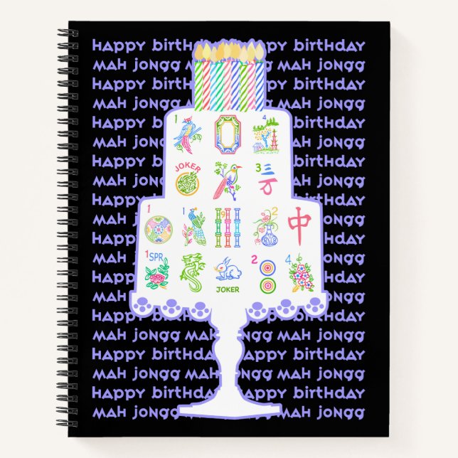 Carnet Mah Jongg Cake Anniversaire (Devant)