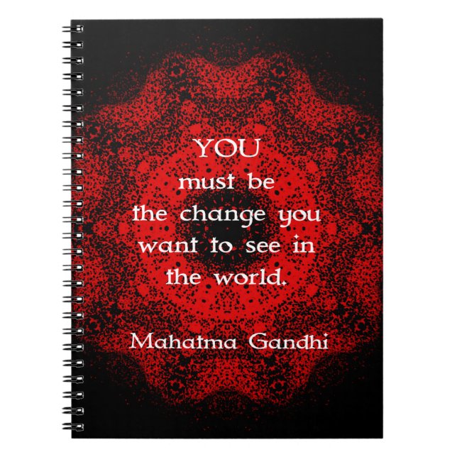 Carnet Mahatma Gandhi Sagesse Dire action (Devant)