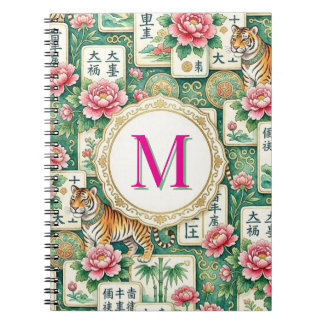 Carnet Mahjong Chinoiserie Floral Personalized Monogram