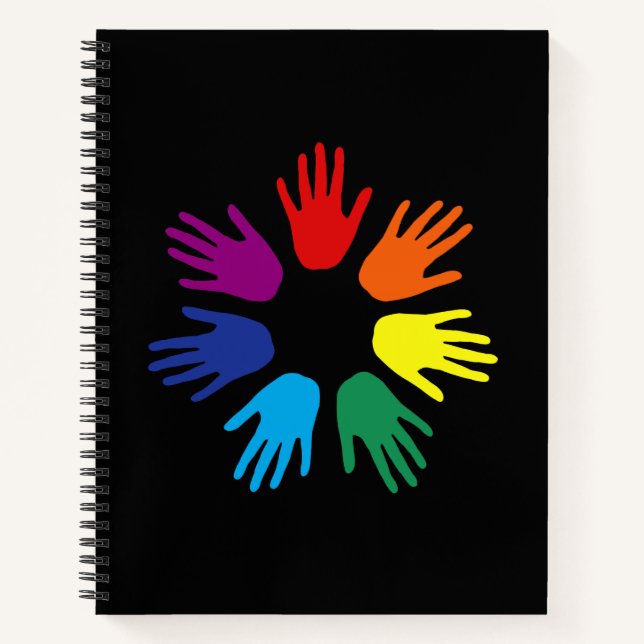 Carnet Main arc-en-ciel (Devant)