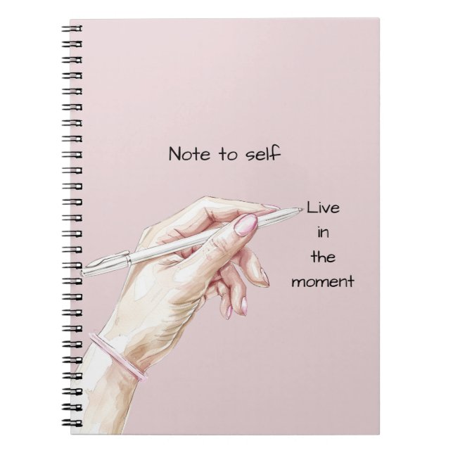 Carnet Main avec stylo : Note à soi-même (Devant)