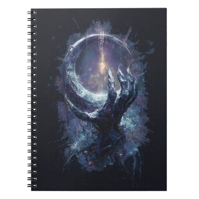 Carnet Main Cosmique Fantastique Sombre (Devant)