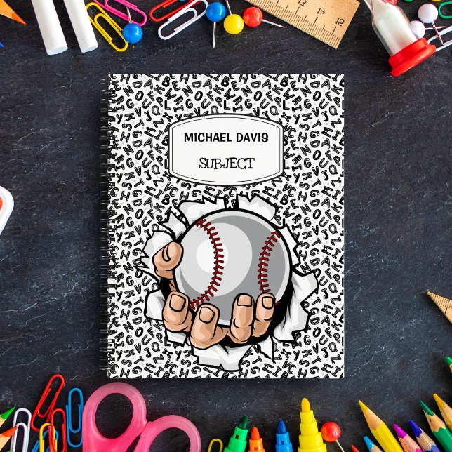 Carnet Main de dessin animé tenant une balle de baseball  (Créateur téléchargé)