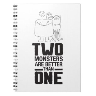 Carnet Main dessinée deux monstre Art Monster Halloween A