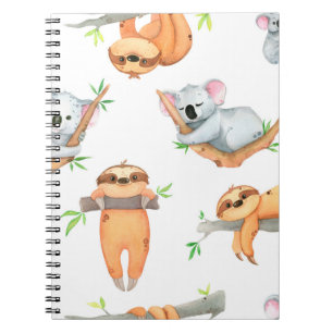 Carnet Main painted watercolor pattern tropical cute anim