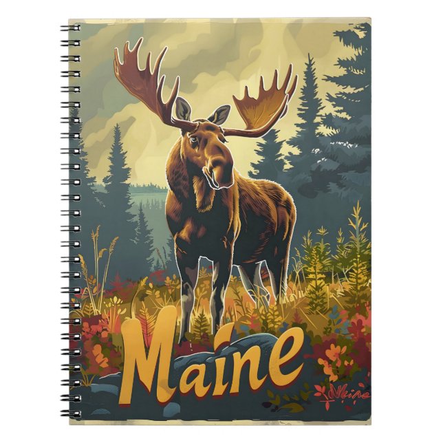 Carnet Maine Moose Vintage (Devant)