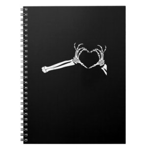 Carnet Mains Coeur Squelette Drôle. Halloween Costume pea