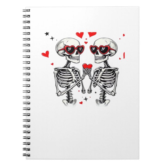 Carnet Mains Coeur Squelette Pour Trending (Devant)