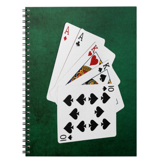 Carnet Mains de poker - Deux paires - As, King (Devant)
