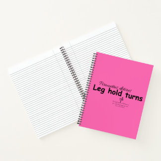 Carnet Maintien de la jambe Tourne à chaud rose et noir