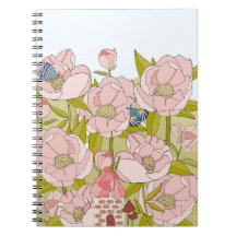 carnet maison de fée de pivoine