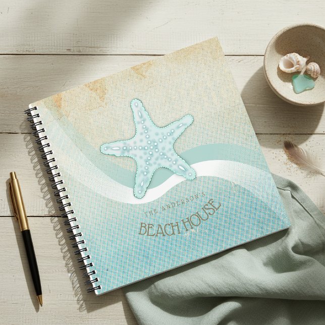Carnet Maison de plage étoile de mer Aqua Blue ID623 (Créateur téléchargé)