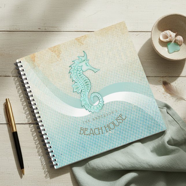 Carnet Maison de plage Seahorse Aqua Blue ID623 (Créateur téléchargé)