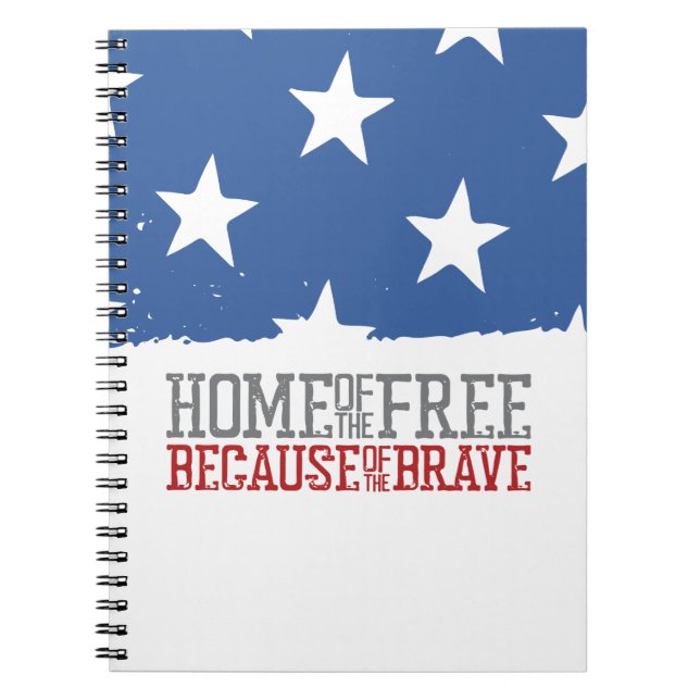 Carnet Maison des libres grâce aux braves drapeau américa (Devant)
