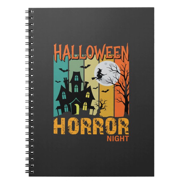 Carnet Maison hantée de la nuit d'horreur d'Halloween Vec (Devant)