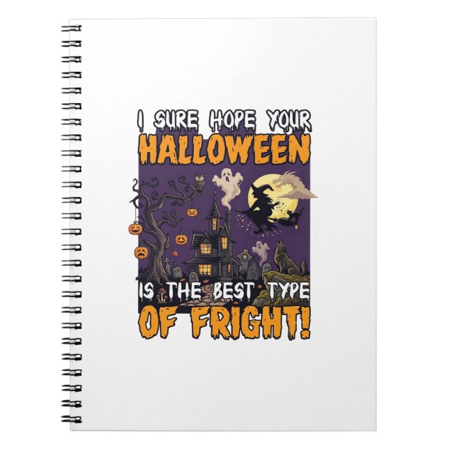 Carnet Maison hantée d'Halloween Sorcière Fantôme_1 (Devant)